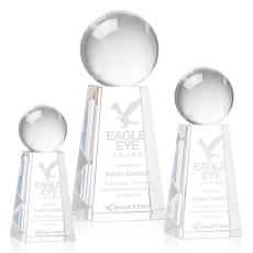 Employee Gifts - Baseball Spheres on Novita Base Crystal Award