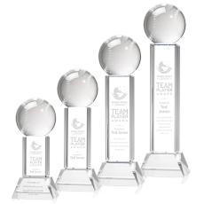 Employee Gifts - Baseball Clear on Stowe Base Spheres Crystal Award