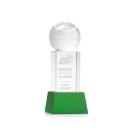 Basketball Green on Belcroft Base Spheres Crystal Award