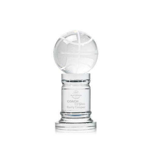 Corporate Awards - Basketball Spheres on Colverstone Base Crystal Award