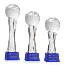 Basketball Blue on Grafton Base Spheres Crystal Award