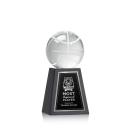 Basketball Spheres on Tall Marble Base Crystal Award