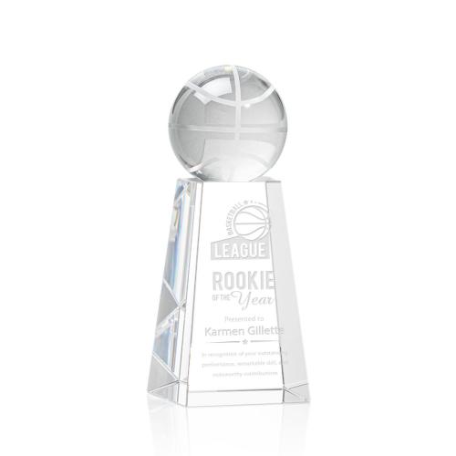 Corporate Awards - Basketball Spheres on Novita Base Crystal Award
