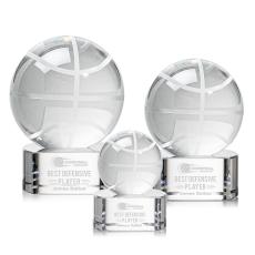 Employee Gifts - Basketball Spheres on Paragon Base Crystal Award