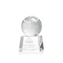 Basketball Spheres on Robson Base Crystal Award