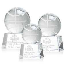 Employee Gifts - Basketball Spheres on Robson Base Crystal Award
