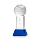 Basketball Blue on Stowe Base Spheres Crystal Award