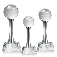 Employee Gifts - Basketball Spheres on Willshire Base Crystal Award