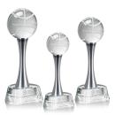 Basketball Spheres on Willshire Base Crystal Award
