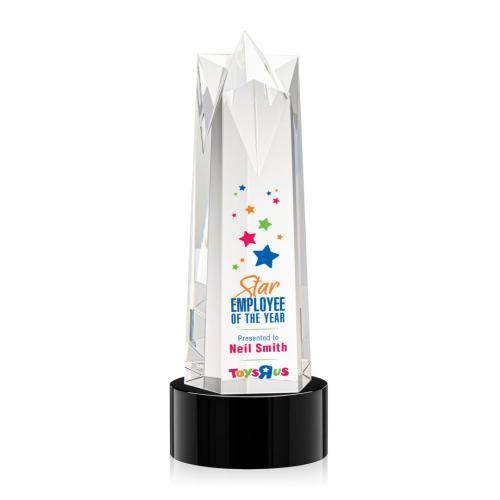 Corporate Awards - Ellesmere Full Color Black on Marvel Obelisk Crystal Award