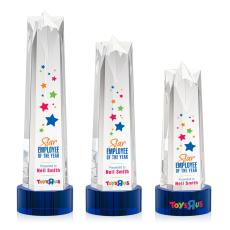 Employee Gifts - Ellesmere Full Color Blue on Marvel Obelisk Crystal Award