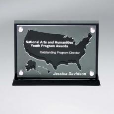 Employee Gifts - Frosted Acrylic Cutout USA Award