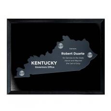 Employee Gifts - Frosted Acrylic Cutout Kentucky Plaque