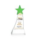 Manolita Full Color Green/Clear Star Crystal Award