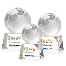 Employee Gifts - Soccer Ball Full Color Spheres on Robson Crystal Award