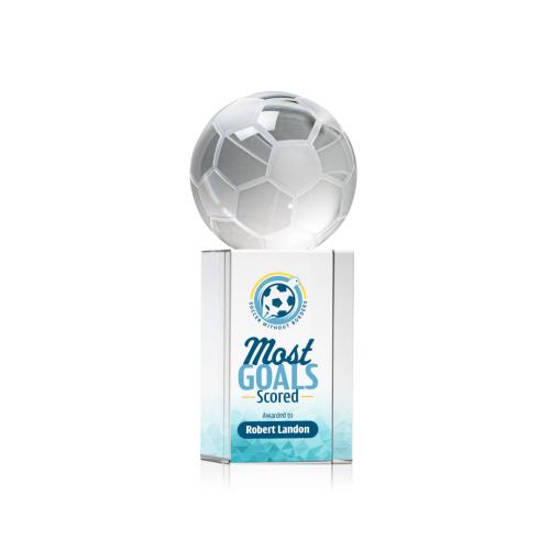 Corporate Awards - Soccer Ball Full Color Spheres on Dakota Crystal Award