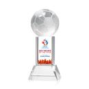 Soccer Ball Full Color Clear on Stowe Spheres Crystal Award