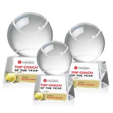 Employee Gifts - Tennis Ball Full Color Spheres on Robson Crystal Award