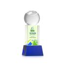 Tennis Ball Full Color Blue on Belcroft Spheres Crystal Award