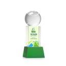 Tennis Ball Full Color Green on Belcroft Spheres Crystal Award