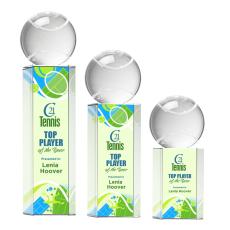 Employee Gifts - Tennis Ball Full Color Spheres on Dakota Crystal Award