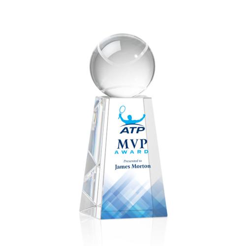 Corporate Awards - Tennis Ball Full Color Spheres on Novita Crystal Award