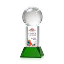 Tennis Ball Full Color Green on Stowe Spheres Crystal Award