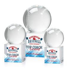 Employee Gifts - Baseball Full Color Spheres on Granby Crystal Award
