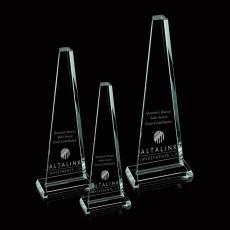 Employee Gifts - Pinnacle Jade Obelisk Glass Award