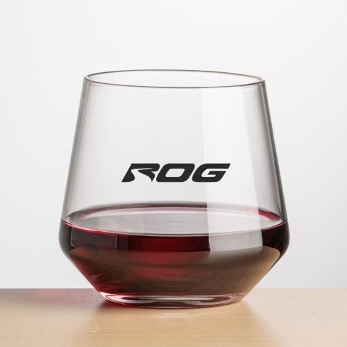 Corporate Recognition Gifts - Etched Barware - Wine Glasses - Tucson Stemless Wine - Imprinted