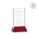 Walkerton Jade/Rosewood (Vert) Rectangle Glass Award
