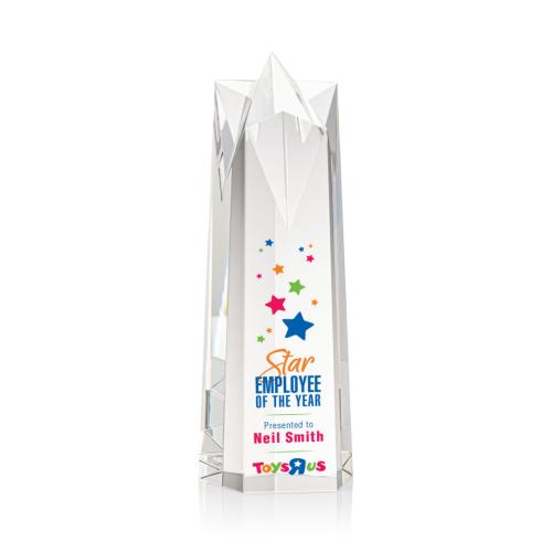 Corporate Awards - Ellesmere Star Full Color Obelisk Crystal Award