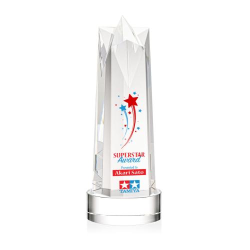 Corporate Awards - Ellesmere Full Color Clear on Stanrich Obelisk Crystal Award