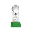 Baseball Full Color Green on Belcroft Spheres Crystal Award