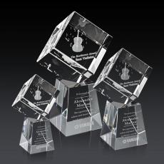 Employee Gifts - Burrill 3D Crystal on Celestina Base Award