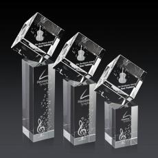 Employee Gifts - Burrill 3D Crystal on Dakota Base Award
