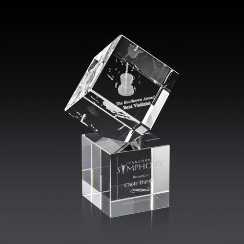 Corporate Awards - Burrill 3D Crystal on Granby Base Award