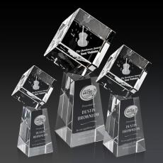 Employee Gifts - Burrill 3D Crystal on Novita Base Award