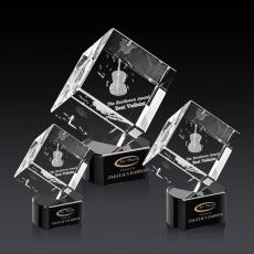 Employee Gifts - Burrill 3D Black on Paragon Base Crystal Award