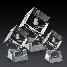 Employee Gifts - Burrill 3D Clear on Robson Base Crystal Award