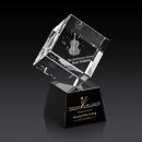 Burrill 3D Black on Robson Base Crystal Award
