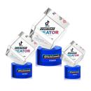 Burrill Full Color Blue on Marvel Base Crystal Award