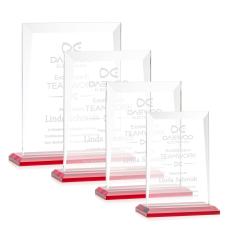 Employee Gifts - Sullivan Red Rectangle Crystal Award