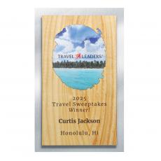 Employee Gifts - Wood And Silver Backer VividPrint Plaque