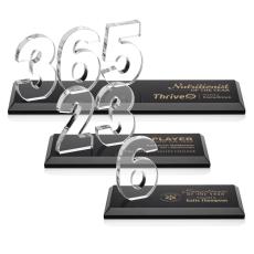 Employee Gifts - Northam Milestone Black Number Crystal Award