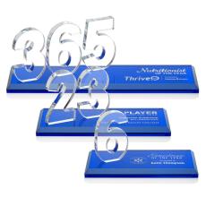 Employee Gifts - Northam Milestone Blue Number Crystal Award