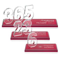 Employee Gifts - Northam Milestone Red Number Crystal Award