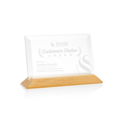 Corporate Awards - Embassy Starfire/Bamboo (Horiz) Rectangle Bamboo Award