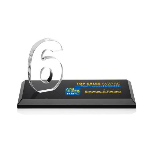 Corporate Awards - Northam Milestone Vividprint™ Black Number Crystal Award