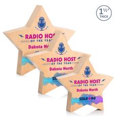 Employee Gifts - Rothwell Full Color Star Wood Award